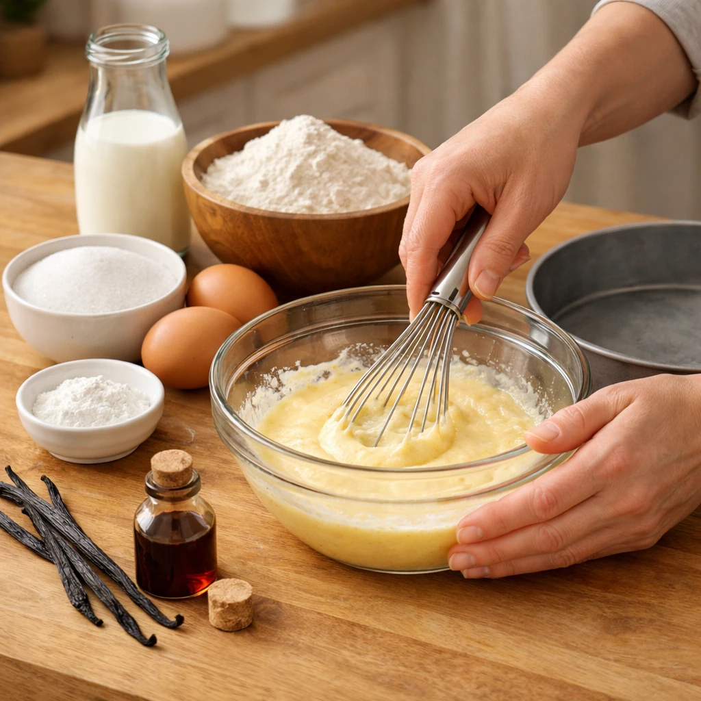 طرز تهیه کیک وانیلی